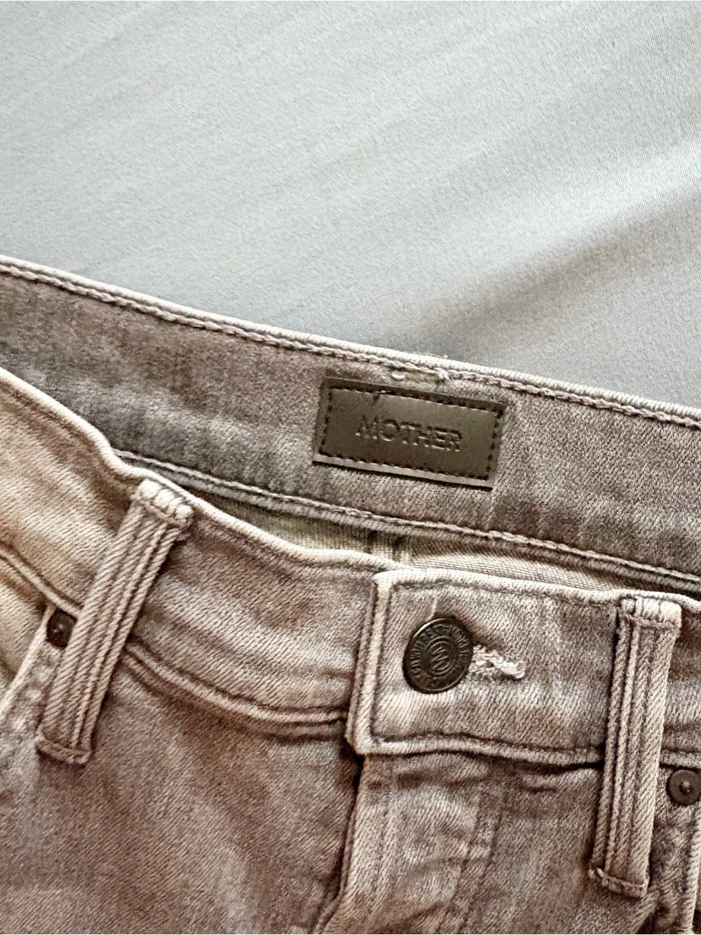 MOTHER The Tomcat Ankle Straight Leg Jeans All Nighter Gray 28 - Picture 5 of 9